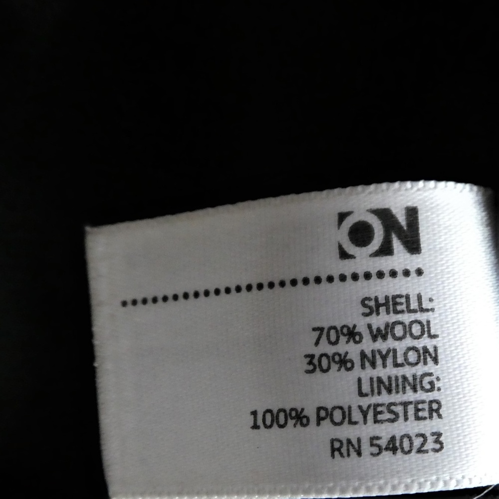 WooL Old Navy Peacoat Plaid Double Breasted PoCKeTS WooL Blend Grey Lined Retro - Picture 6 of 6